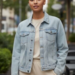 Peloton Women's Light Blue Jean Jacket NWOT host pick